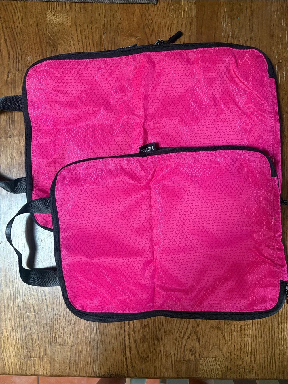 Travel Packing Cube Set of 3- Bright Pink Organizer Pouches